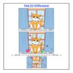 Spot the 20 Differences Puzzle – Printable PDF for Kids & Adults