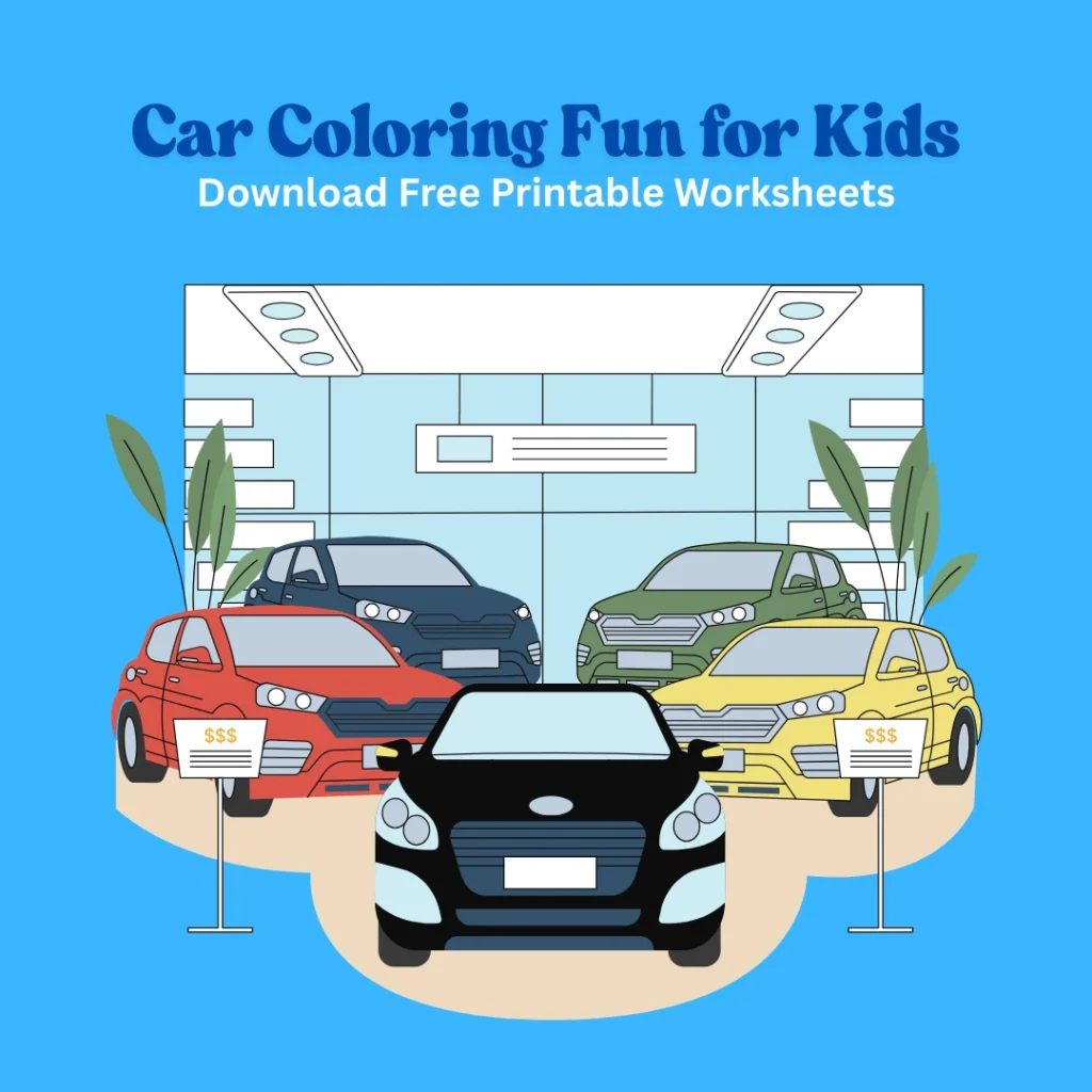 Car Coloring Fun for Kids – Download Free Printable Worksheets (Pages 9)