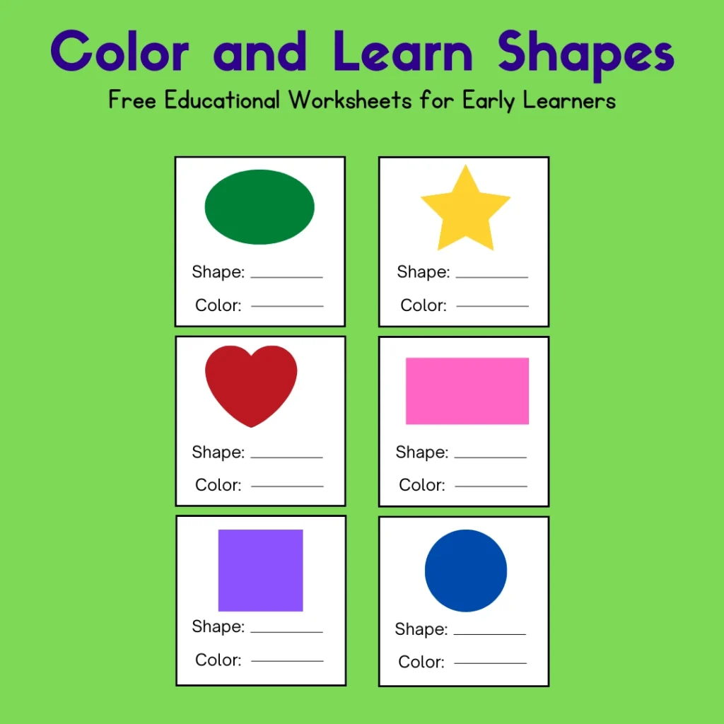 Color and Learn Shapes – Free Educational Worksheets for Early Learners (Pages 9)