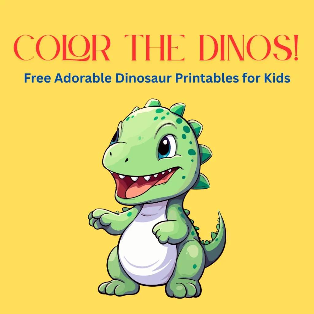 Color the Dinos! Free Adorable Dinosaur Printables for Kids (Pages 9)