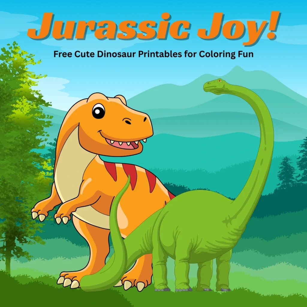 Jurassic Joy! Free Cute Dinosaur Printables for Coloring Fun (Pages 10)