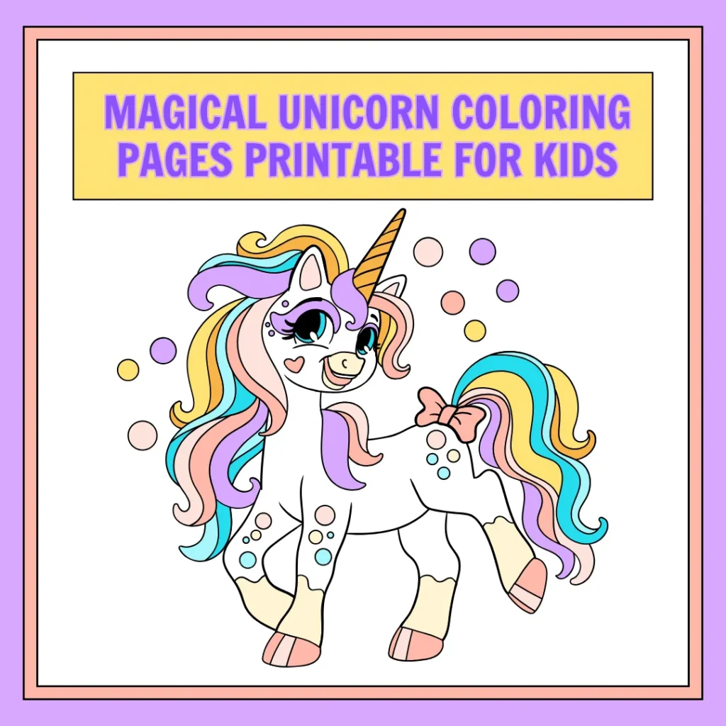 Magical Unicorn Coloring Pages – Free Printable for Kids (Pages 13)