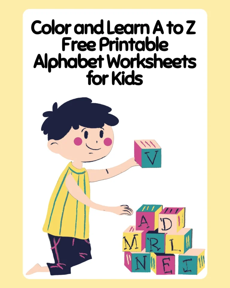 Color and Learn A to Z Free Printable Alphabet Worksheets for Kids (Pages 27)