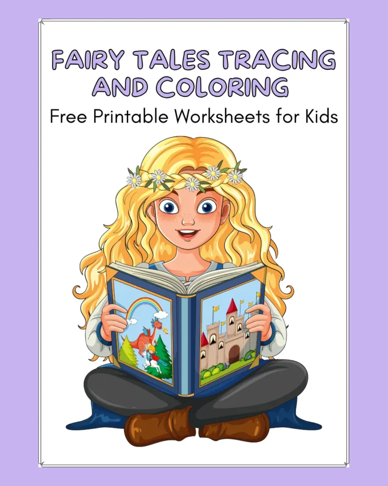 Fairy Tales Tracing and Coloring Free Printable Worksheets for Kids (Pages 7)