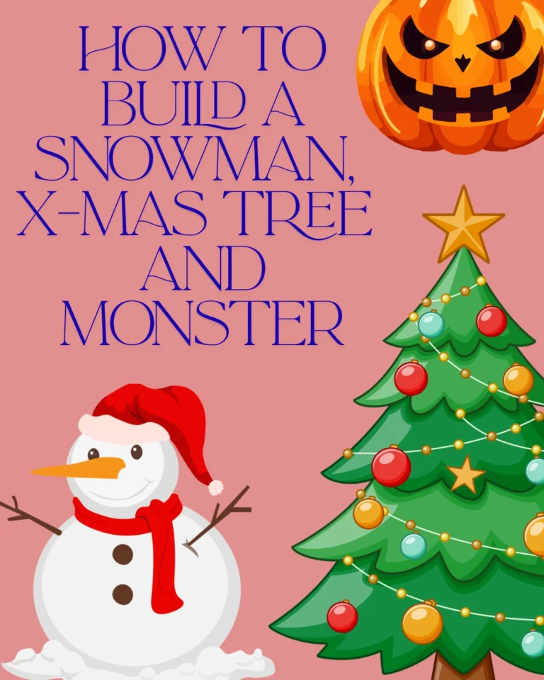 How to build a snowman Xmas tree and monster (Pages 4)