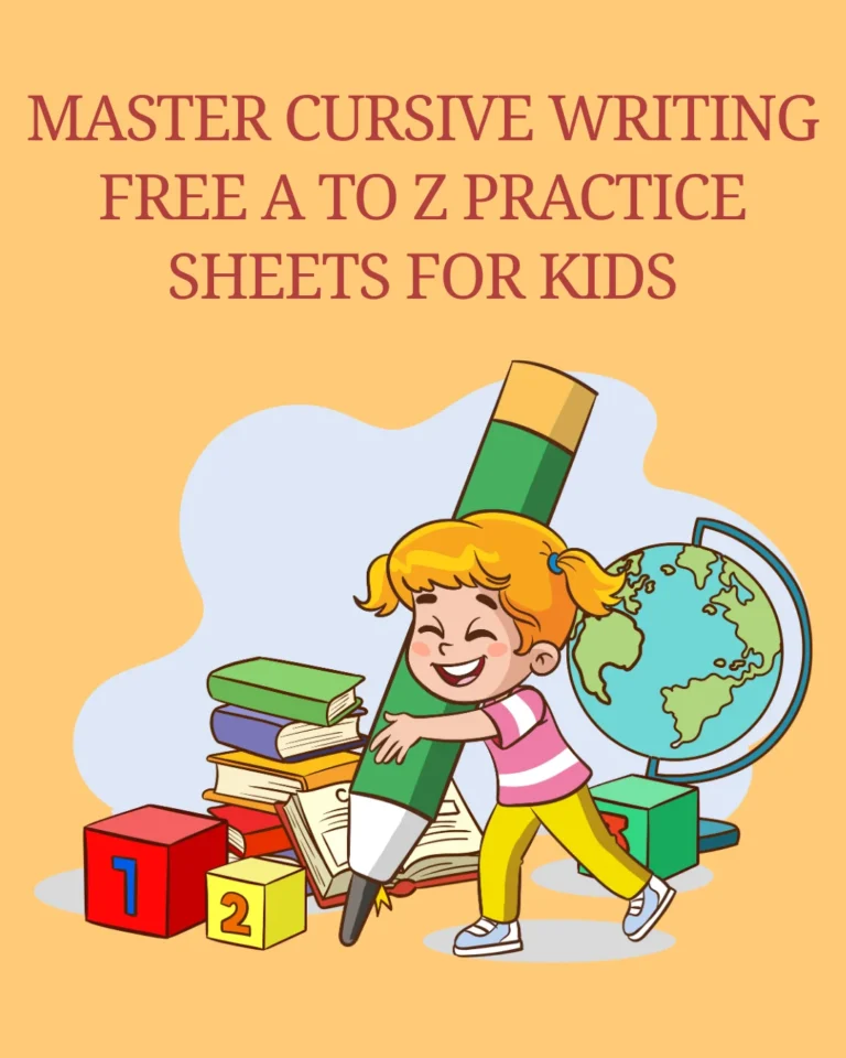 Master Cursive Writing Free A to Z Practice Sheets for Kids (Pages 26)