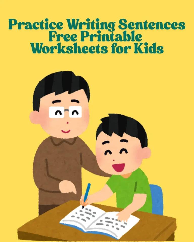 Practice Writing Sentences Free Printable Worksheets for Kids (Pages 5)