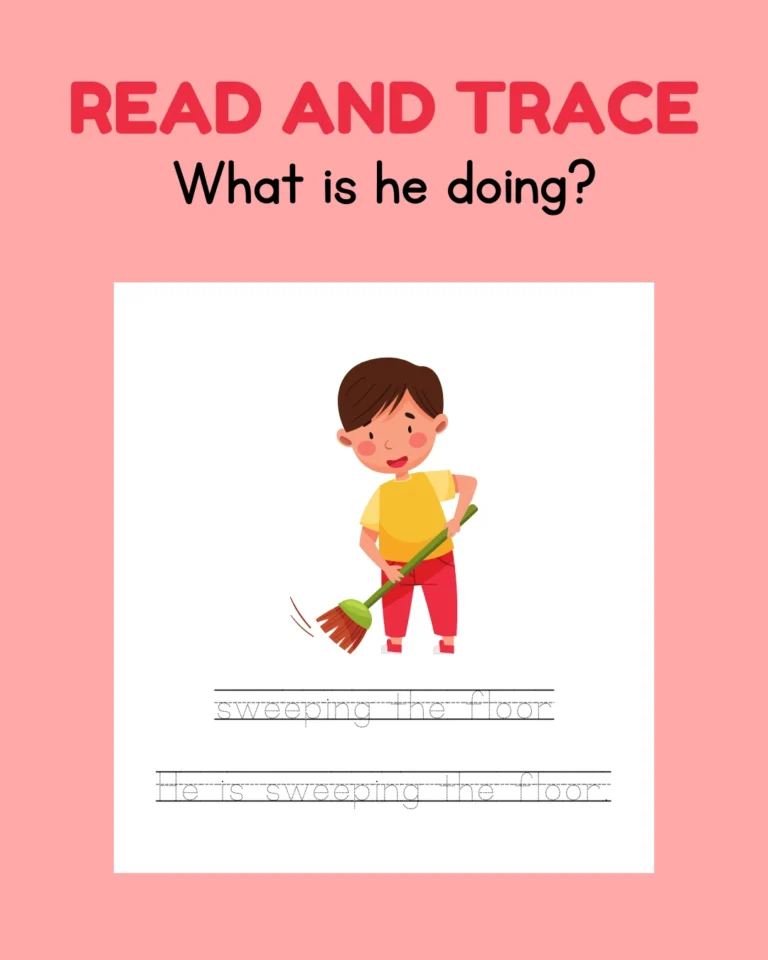 Read and Trace What is he doing (Pages 5)