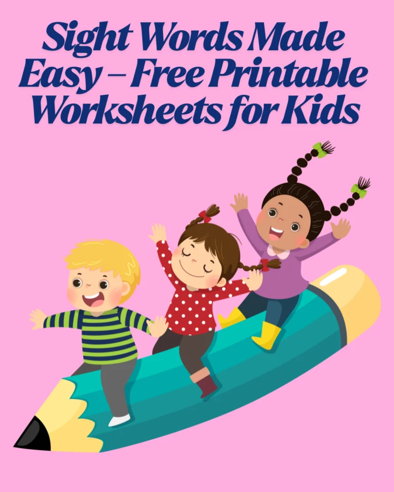 Sight Words Made Easy Free Printable Worksheets for Kids (Pages 3)