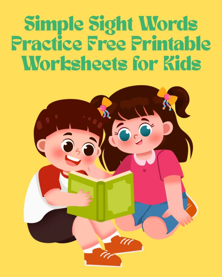 Simple Sight Words Practice Free Printable Worksheets for Kids (Pages 4)