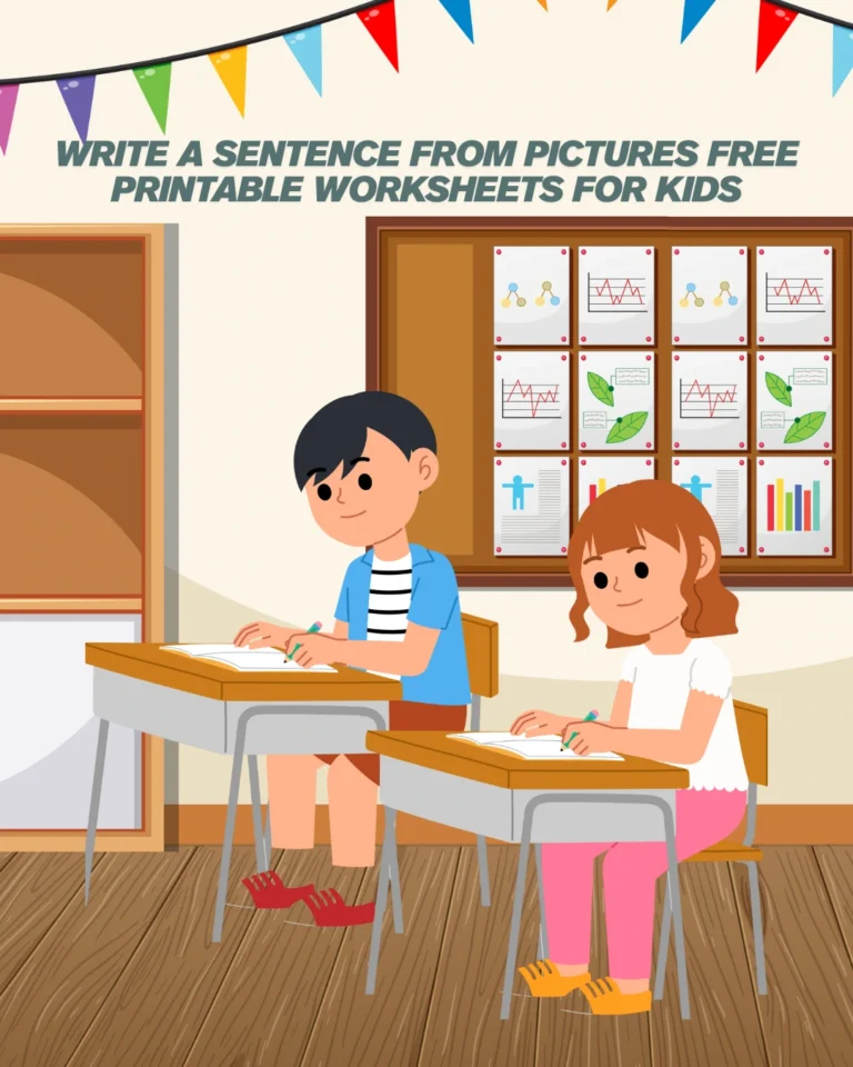 Write a Sentence from Pictures Free Printable Worksheets for Kids (Pages 5)