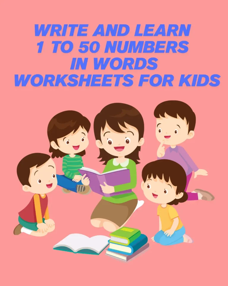 Write and Learn 1 to 50 Numbers in Words – Worksheets for Kids (Pages 6)