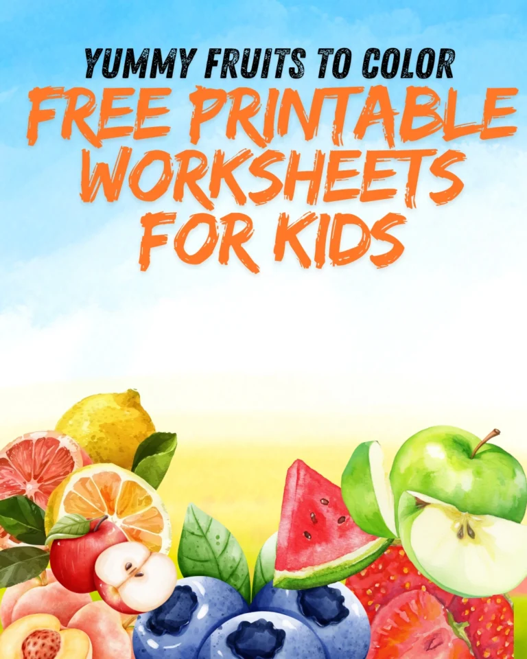 Yummy Fruits to Color – Free Printable Worksheets for Kids (Pages 11)