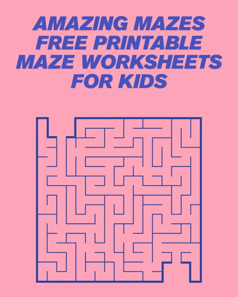 Amazing Mazes Free Printable Maze Worksheets for Kids (Pages 4)