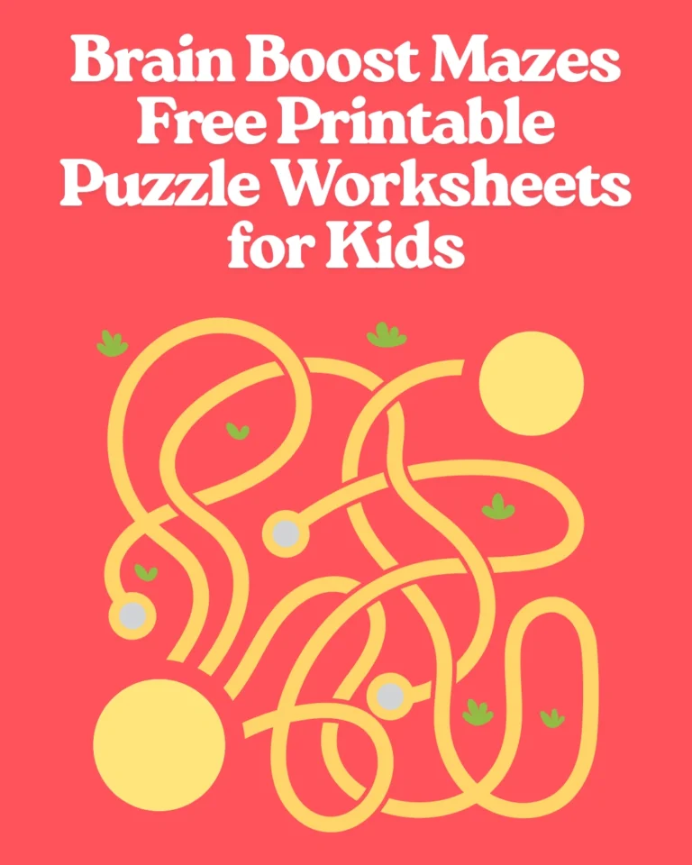 Brain Boost Mazes Free Printable Puzzle Worksheets for Kids (Pages 4)