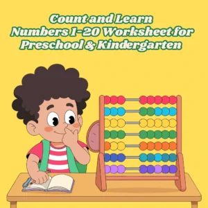 Count and Learn Numbers 1 to 20 Worksheet for Preschool and Kindergarten (Pages 44)