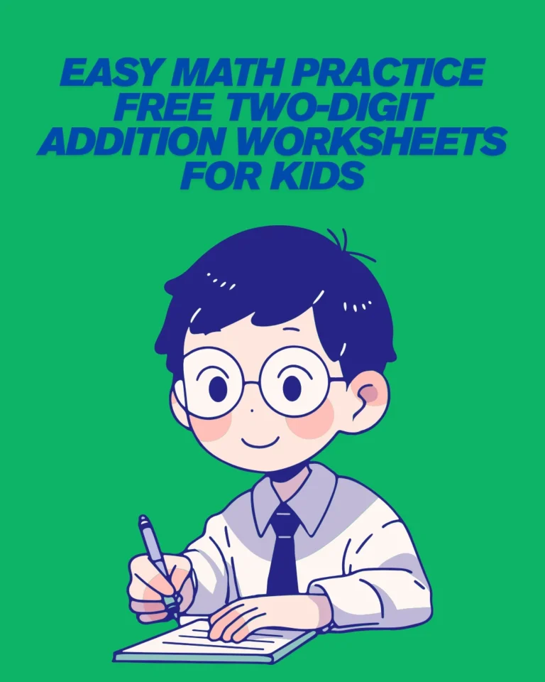 Easy Math Practice Free Two Digit Addition Worksheets for Kids (Pages 4)