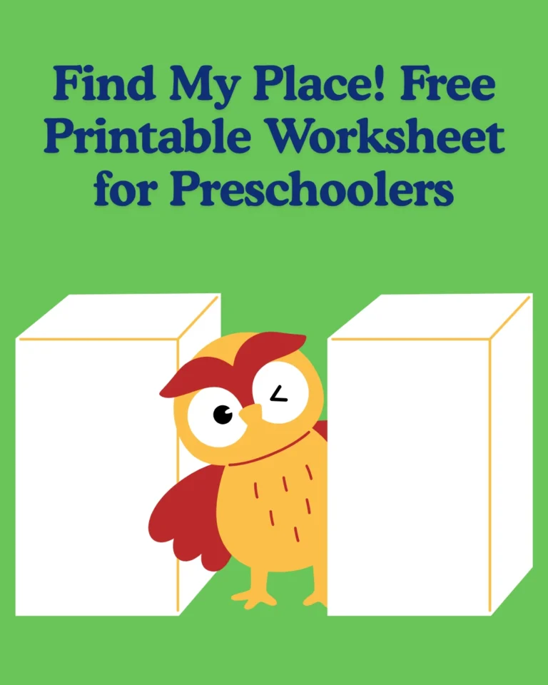 Find My Place! Free Printable Worksheet for Preschoolers (Pages 5)