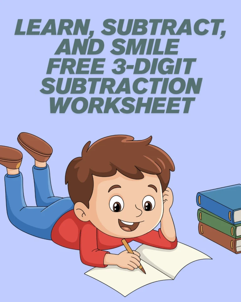 Learn, Subtract, and Smile Free 3 Digit Subtraction Worksheet (Pages 4)