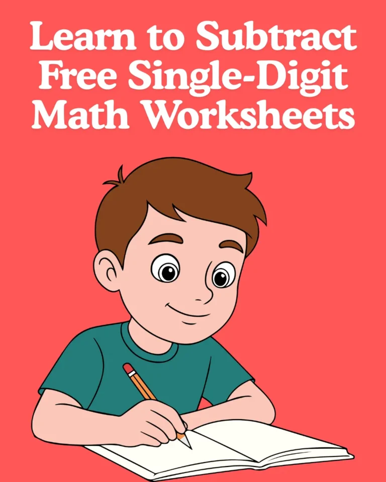 Learn to Subtract Free Single Digit Math Worksheets (Pages 4)