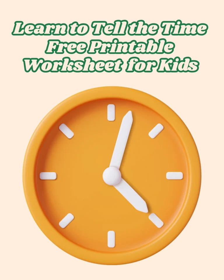 Learn to Tell the Time Free Printable Worksheets for Kids (Pages 5)
