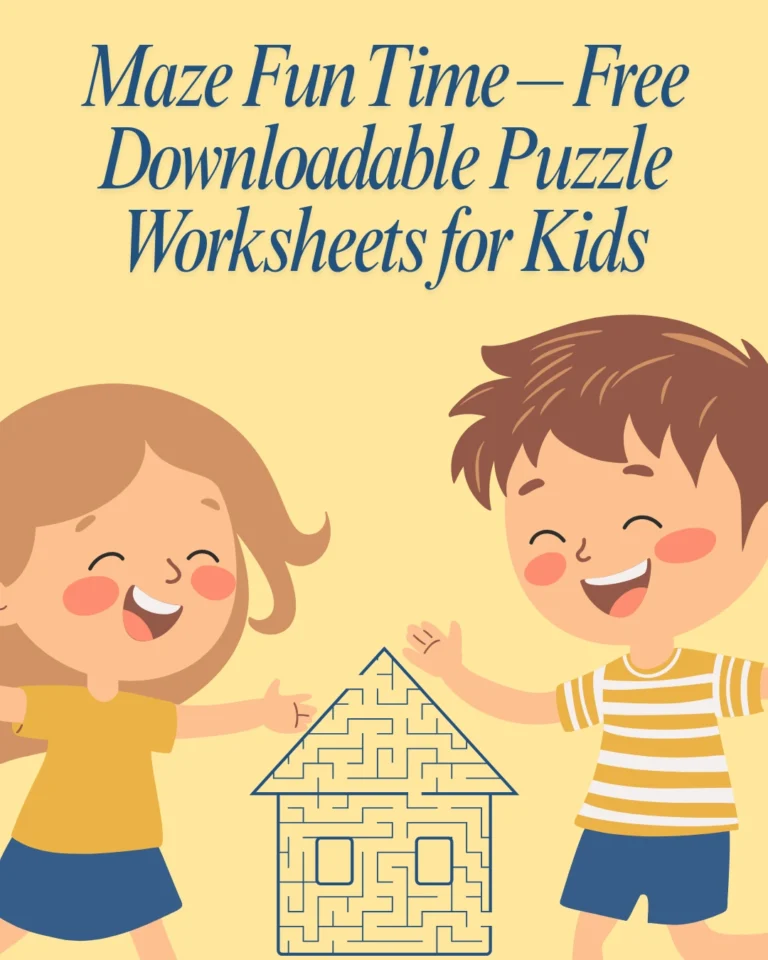 Maze Fun Time Free Downloadable Puzzle Worksheets for Kids (Pages 5)