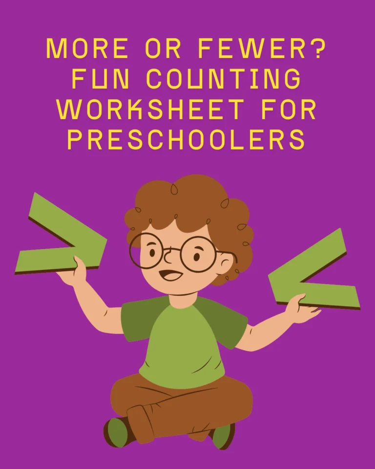 More or Fewer Fun Counting Worksheet for Preschoolers (Pages 4)