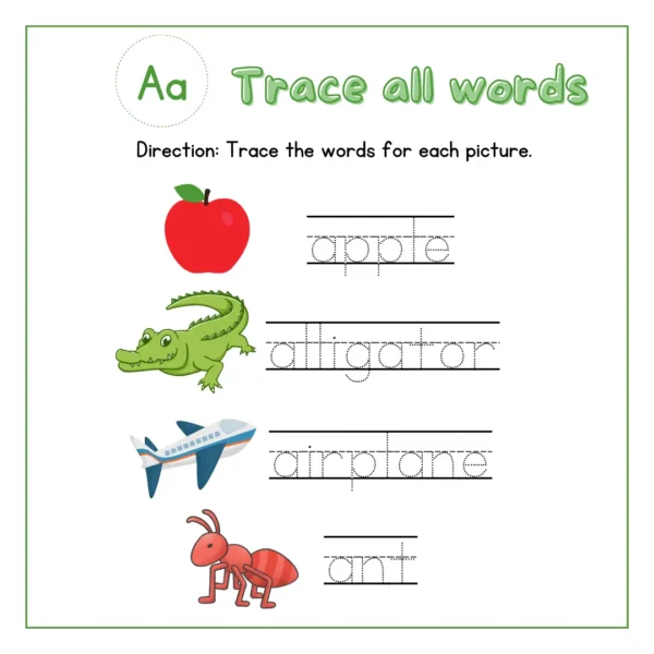 My English Book - Word Practice Fun Worksheet for Kids_1