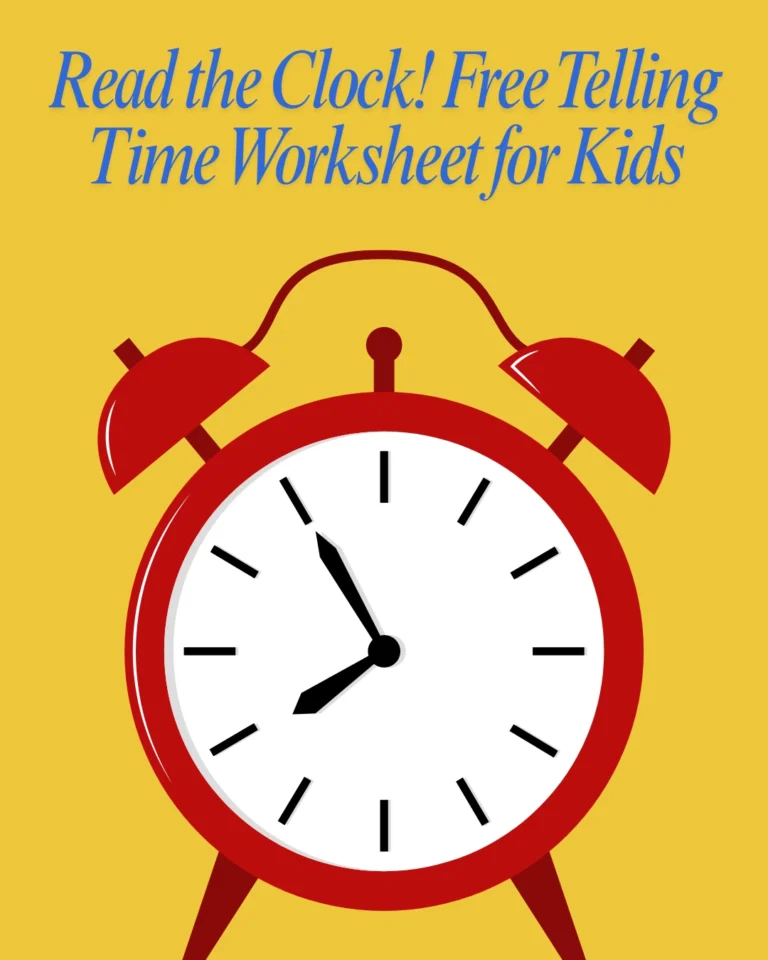 Read the Clock! Free Telling Time Worksheet for Kids (Pages 4)