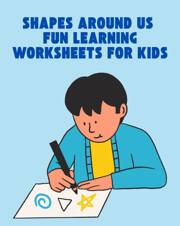 Shapes Around Us Fun Learning Worksheets for Kids (Pages 4)