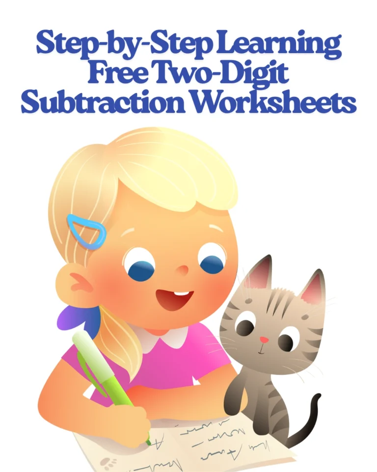 Step by Step Learning Free Two Digit Subtraction Worksheets (Pages 3)
