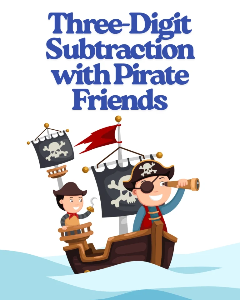 Three Digit Subtraction with Pirate Friends (Pages 3)